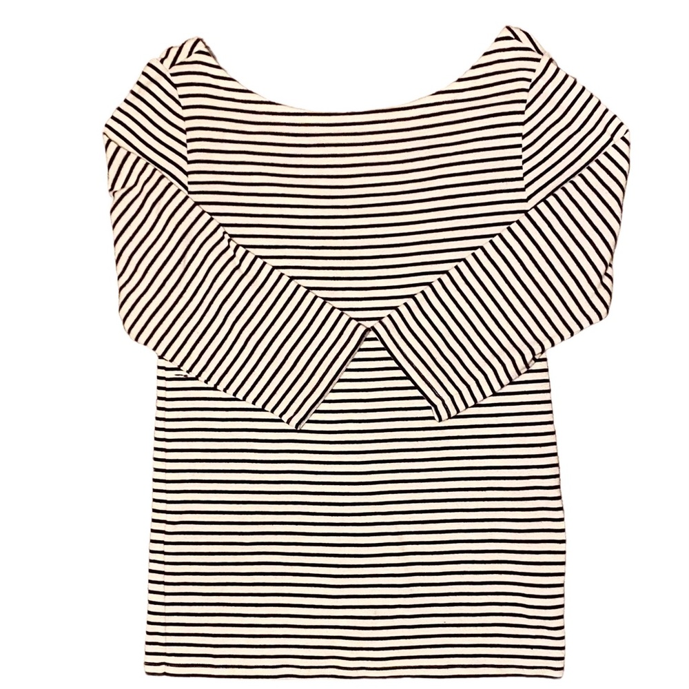 GAP Navy and White Striped Top Shirt Long Sleeve